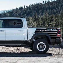 Strobe-Style-Bettseiten-Streifen Vinylaufkleber-Set für Dodge Ram Rebel 2021+_2