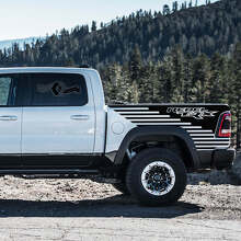Strobe-Style-Bettseiten-Streifen Vinylaufkleber-Set für Dodge Ram Rebel 2021+_3