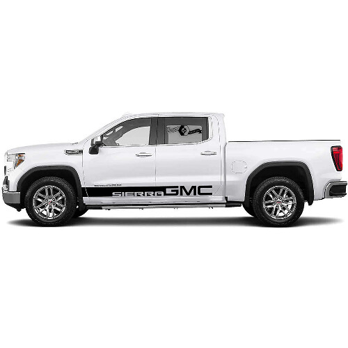 Markiertes Vinyl-Aufkleberset für Türseitenstreifen passend für GMC Sierra_1