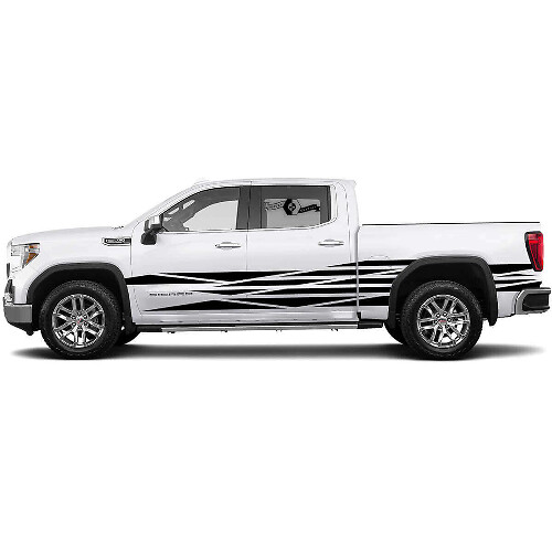 Abstract Streifen Seitlicher Vinyl-Aufkleber Satz für GMC Sierra