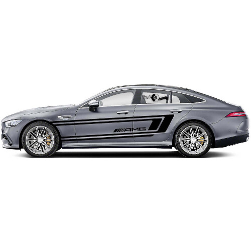 AMG-Stil Doppelte Seitenstreifen Vinyl-Aufkleber-Set für Mercedes Benz AMG GT3
