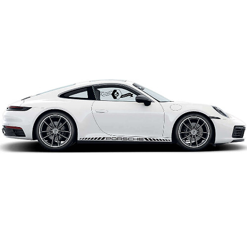 Schachbrett-Stil Seitenschweller-Streifen Vinyl-Aufkleber-Set für Porsche Carrera 911_1