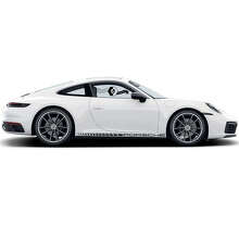 Schachbrett-Stil Seitenschweller-Streifen Vinyl-Aufkleber-Set für Porsche Carrera 911_2