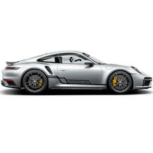 Porsche Schriftzug Seitenstreifen Vinyl-Aufkleber-Set für Porsche 911 Turbo S_4