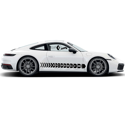 Porsche Schriftzug Seitenstreifen Vinyl-Aufkleber Set für Porsche Carrera 911_1