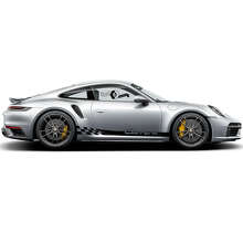 Markenbeschriftung Seitenstreifen Vinyl-Aufkleber-Set für Porsche 911 Turbo S_2
