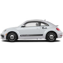Beetle Schriftzug Seiten-Akzentstreifen Vinyl-Aufkleber-Set für Volkswagen Beetle_2