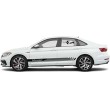 Markierter Seitlicher Rennstreifen Vinyl-Aufkleber-Set für Volkswagen Jetta_2