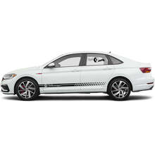 Markierter Seitlicher Rennstreifen Vinyl-Aufkleber-Set für Volkswagen Jetta_3