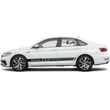 Markierter Seitlicher Rennstreifen Vinyl-Aufkleber-Set für Volkswagen Jetta_6
