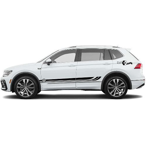 Akzent Seitenstreifen Vinyl-Aufkleberset für Volkswagen Tiguan_1