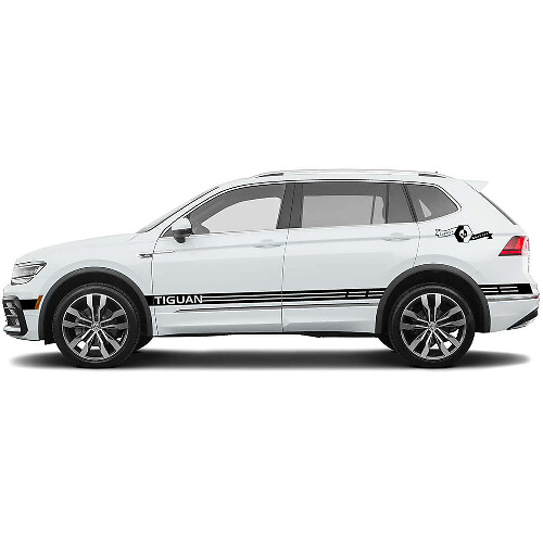 Racing Seitenstreifen Vinyl-Aufkleber-Set für Volkswagen Tiguan