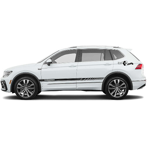 Markenbeschriftung Seitenstreifen Vinyl Aufkleber Set für Volkswagen Tiguan