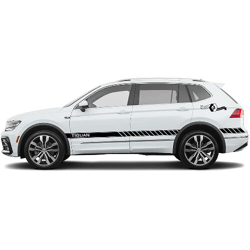 Akzent-Seitenstreifen Vinyl-Aufkleber-Set für Volkswagen Tiguan