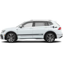 Rennstil Seitenstreifen Vinylaufkleber-Satz für Volkswagen Tiguan_2