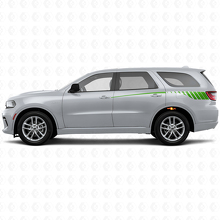 Verjüngende Stroboskop-Stil hintere Seitliche Streifen Vinyl-Aufkleber Set für Dodge Durango 2011+_3