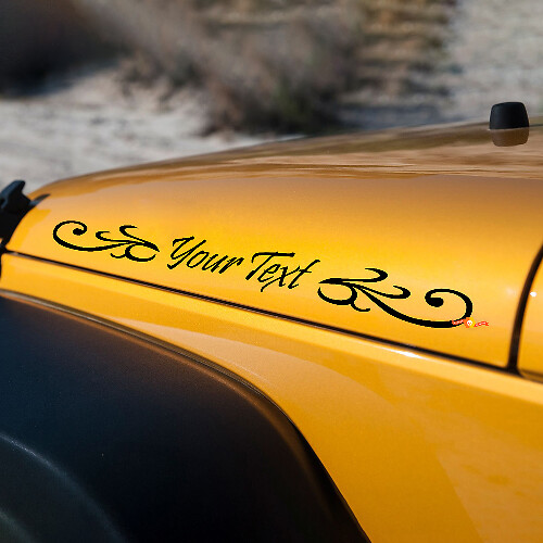 Dekorative Vinyl-Aufkleber für die Motorhaubenseite des Jeep Wrangler