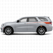 Verlaufende Umriss mit benutzerdefiniertem Text Seitenstreifen Vinyl-Aufkleber Satz für Dodge Durango 2011+_4