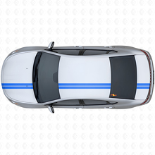 Doppelte Streifen Oberes Seiten-Vinyl-Aufkleber-Kit für Dodge Dart 2013+_2