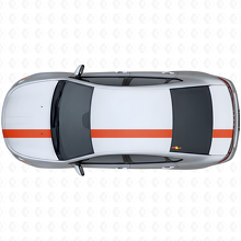 Rennstreifen Oberes Seitliches Vinyl-Aufkleber-Set für Dodge Dart 2013+_4