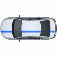 Racing Outline Stripe Oberer Seiten Vinyl-Aufkleber Kit für Dodge Dart 2013+_2
