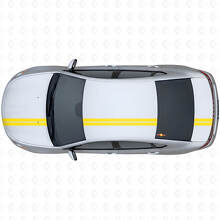 Doppelumrandete Streifen Oberseite Vinyl-Aufkleber-Kit für Dodge Dart 2013+_5