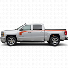 Schlägerstil mit Umriss Seiten Vinyl-Aufkleber-Kit für Chevy Silverado 1500 2014+_4