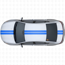 Doppelter Mittelstreifen Kontur Vinyl-Aufkleber-Kit für Oberseite für Dodge Dart 2013+_2