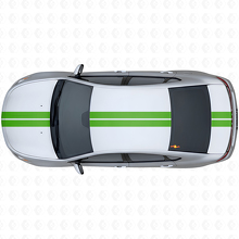 Doppelter Mittelstreifen Kontur Vinyl-Aufkleber-Kit für Oberseite für Dodge Dart 2013+_3