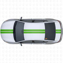 Doppelter Mittelstreifen Kontur Vinyl-Aufkleber-Kit für Oberseite für Dodge Dart 2013+_3