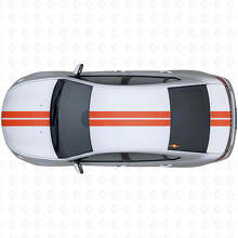 Doppelter Mittelstreifen Kontur Vinyl-Aufkleber-Kit für Oberseite für Dodge Dart 2013+_4