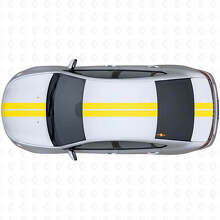 Doppelter Mittelstreifen Kontur Vinyl-Aufkleber-Kit für Oberseite für Dodge Dart 2013+_5