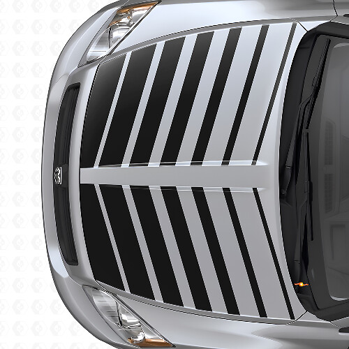 Doppelblitz-Streifen Motorhauben-Vinylaufkleber-Set für Dodge Caliber 2007+