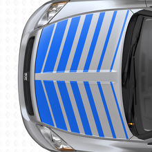 Doppelblitz-Streifen Motorhauben-Vinylaufkleber-Set für Dodge Caliber 2007+_2