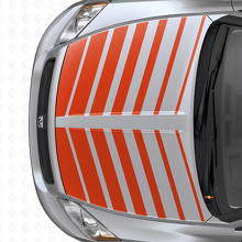 Doppelblitz-Streifen Motorhauben-Vinylaufkleber-Set für Dodge Caliber 2007+_4