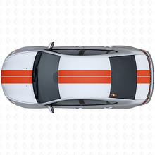 Dual-Streifen Front obere hintere Vinyl-Aufkleber-Kit für Dodge Dart 2013+_4
