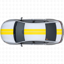 Dual-Streifen Front obere hintere Vinyl-Aufkleber-Kit für Dodge Dart 2013+_5