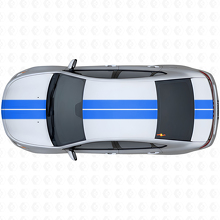 Twin-Outline-Streifen Front Obere Heck Vinyl-Aufkleber-Set für Dodge Dart 2013+_2