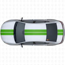 Twin-Outline-Streifen Front Obere Heck Vinyl-Aufkleber-Set für Dodge Dart 2013+_3