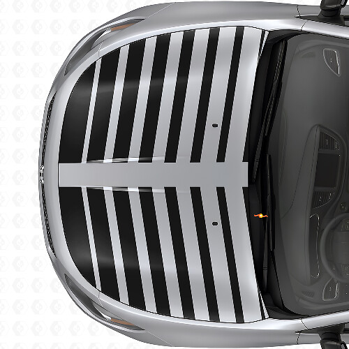 Duale Stroboskop-Motorhaubenstreifen Vinyl-Aufkleber-Set für Dodge Dart 2013+