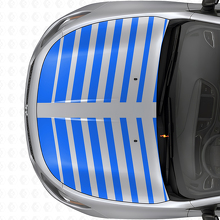 Duale Stroboskop-Motorhaubenstreifen Vinyl-Aufkleber-Set für Dodge Dart 2013+_2