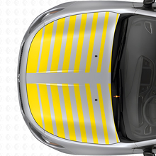 Duale Stroboskop-Motorhaubenstreifen Vinyl-Aufkleber-Set für Dodge Dart 2013+_5