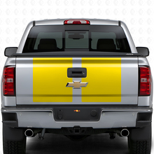 Vinyl-Aufkleber-Kit mit zwei breiten Streifen für Motorhaube und Heckklappe für Chevrolet Silverado 2014-15_10