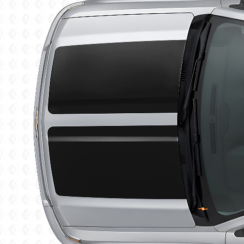 Vinyl-Aufkleber-Kit mit zwei breiten Streifen für Motorhaube und Heckklappe für Chevrolet Silverado 2014-15_1
