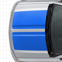Vinyl-Aufkleber-Kit mit zwei breiten Streifen für Motorhaube und Heckklappe für Chevrolet Silverado 2014-15_3