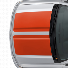 Vinyl-Aufkleber-Kit mit zwei breiten Streifen für Motorhaube und Heckklappe für Chevrolet Silverado 2014-15_7