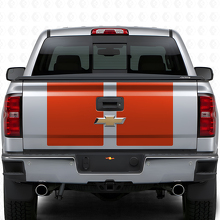 Vinyl-Aufkleber-Kit mit zwei breiten Streifen für Motorhaube und Heckklappe für Chevrolet Silverado 2014-15_8