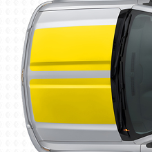 Vinyl-Aufkleber-Kit mit zwei breiten Streifen für Motorhaube und Heckklappe für Chevrolet Silverado 2014-15_9