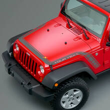 Karierte Motorhauben- und Kotflügelstreifen Vinylaufkleber für Jeep Wrangler Gladiator_3
