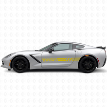 Racing Sport Schachbrett-Fahnen Seitenstreifen Vinyl Aufkleber Set für Chevy Corvette_5